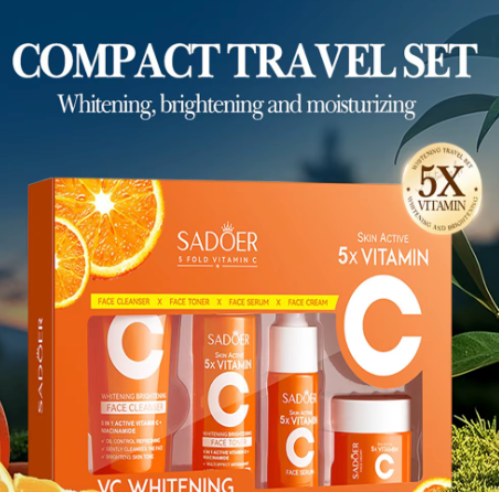 Vitamin C Moisturizing Travel Skincare Set