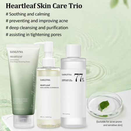 Sanlivna Heartleaf 3-Piece Skincare Set